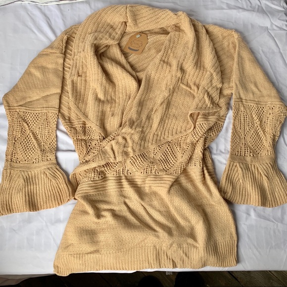 NWT Kori Camel Draped Cardigan - Picture 8 of 10